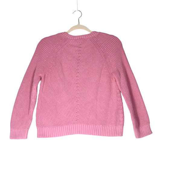 Marine Layer Sweater Women XS Pink Ribbed Knit 100% Cotton Career Casual Classic - Picture 5 of 8